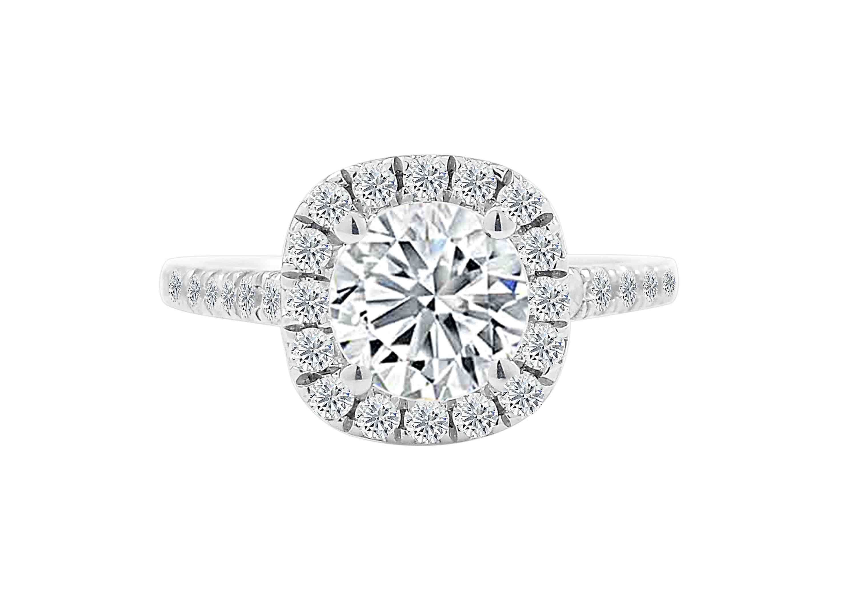 Round Brilliant Cut Lab Created Diamond Engagement Ring LR10415A